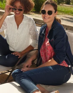 Christine Laure Jeans|Ajustés*Jean slim bleu coton