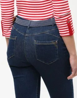 Christine Laure Jeans|Ajustés*Jean slim bleu coton