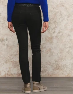 Christine Laure Ajustés|Pantalons*Jegging aspect daim noir