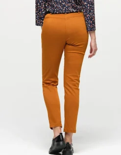 Christine Laure Ajustés|Pantalons*Jegging 7/8e coton ocre