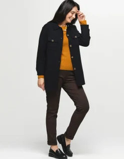 Christine Laure Ajustés|Pantalons*Jegging 7/8e noir et ocre