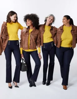 Christine Laure Larges|Pantalons*Jegging flare coton bleu