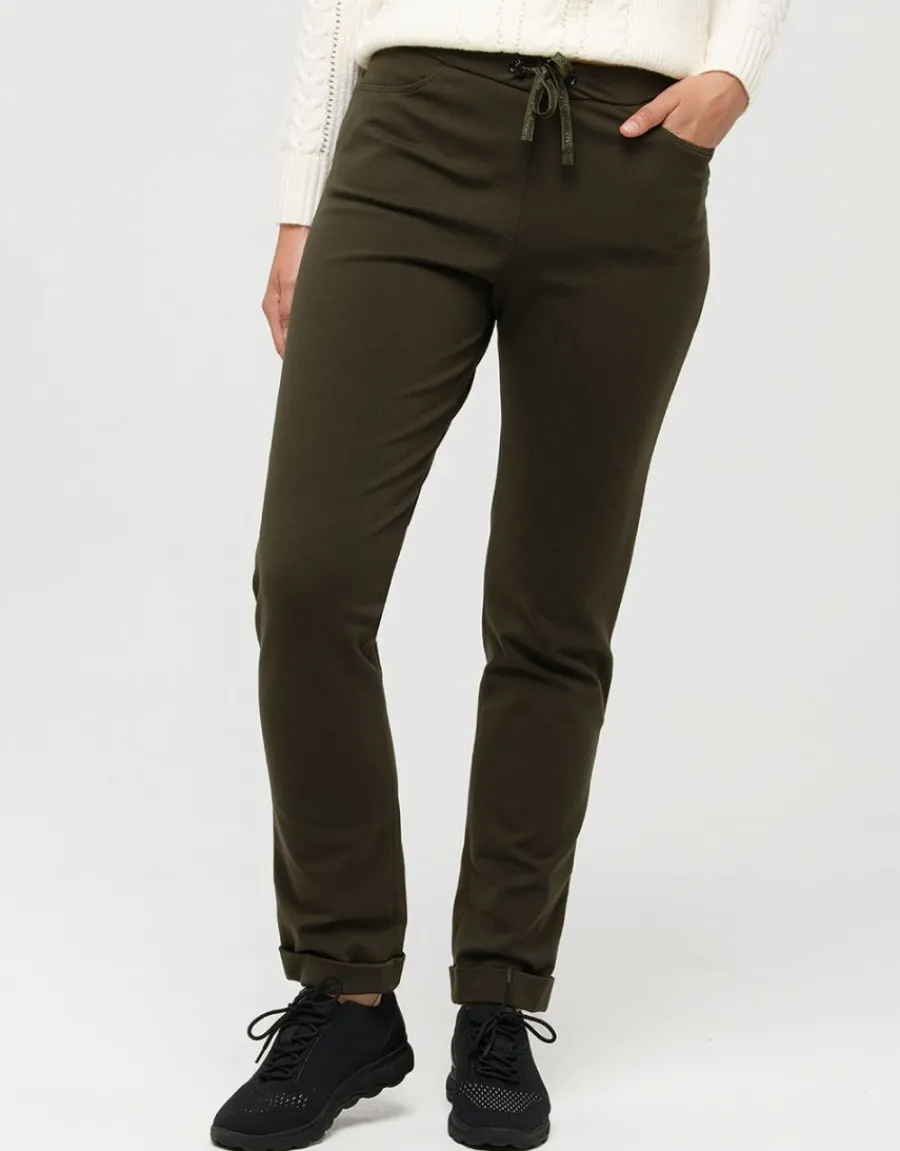 Christine Laure Droits|Pantalons*Jegging milano kaki 7/8e