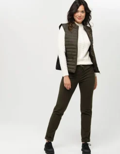 Christine Laure Droits|Pantalons*Jegging milano kaki 7/8e