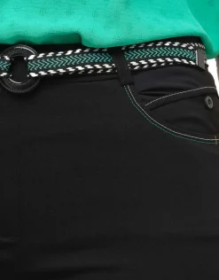 Christine Laure Pantalons*Jegging noir ceinture