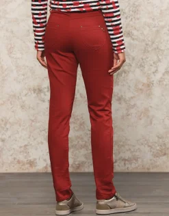 Christine Laure Ajustés|Pantalons*Jegging rouge coton