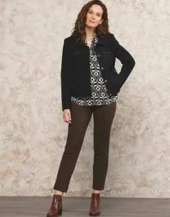 Christine Laure Ajustés|Pantalons*Jegging sergé kaki