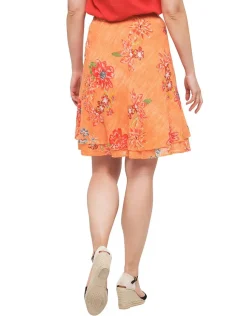 Christine Laure Jupes|Robes & Jupes*Jupe 100% coton orange