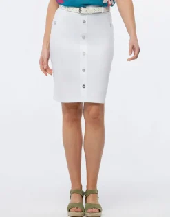 Christine Laure Jupes|Robes & Jupes*Jupe chic coton blanc