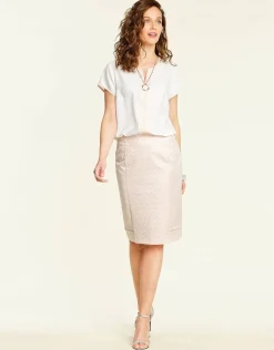 Christine Laure Jupes|Robes & Jupes*Jupe chic tailleur rose