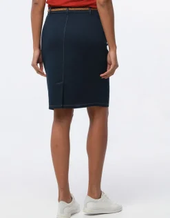 Christine Laure Robes & Jupes|Jupes*Jupe coton bleu marine