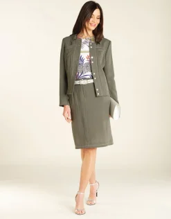 Christine Laure Jupes|Robes & Jupes*Jupe droite kaki