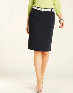 Christine Laure Jupes|Robes & Jupes*Jupe droite navy