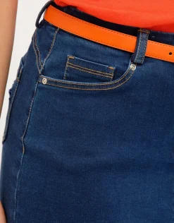 Christine Laure Jupes|Robes & Jupes*Jupe en denim bleu brut