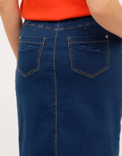 Christine Laure Jupes|Robes & Jupes*Jupe en denim bleu brut