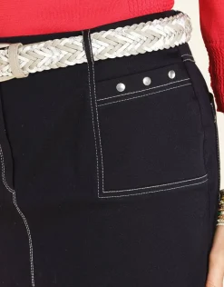 Christine Laure Jupes|Robes & Jupes*Jupe en jean bleu brut