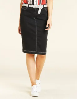 Christine Laure Jupes|Robes & Jupes*Jupe en jean noir