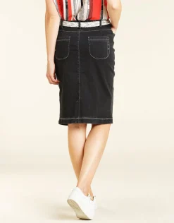 Christine Laure Jupes|Robes & Jupes*Jupe en jean noir