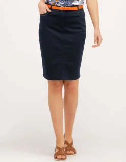 Christine Laure Jupes|Robes & Jupes*Jupe jean chic bleue