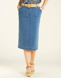 Christine Laure Jupes|Robes & Jupes*Jupe longue jean stone