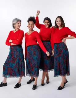 Christine Laure Jupes|Robes & Jupes*Jupe longue plissée motif