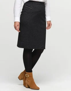 Christine Laure Jupes|Robes & Jupes*Jupe milano noire et gris