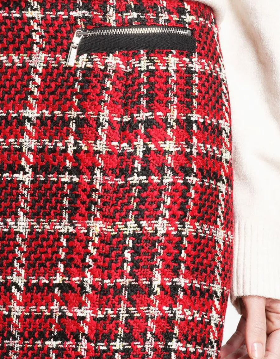Christine Laure Robes & Jupes|Jupes*Jupe rouge à carreaux