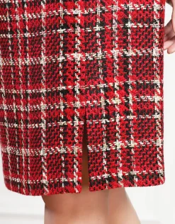 Christine Laure Robes & Jupes|Jupes*Jupe rouge à carreaux