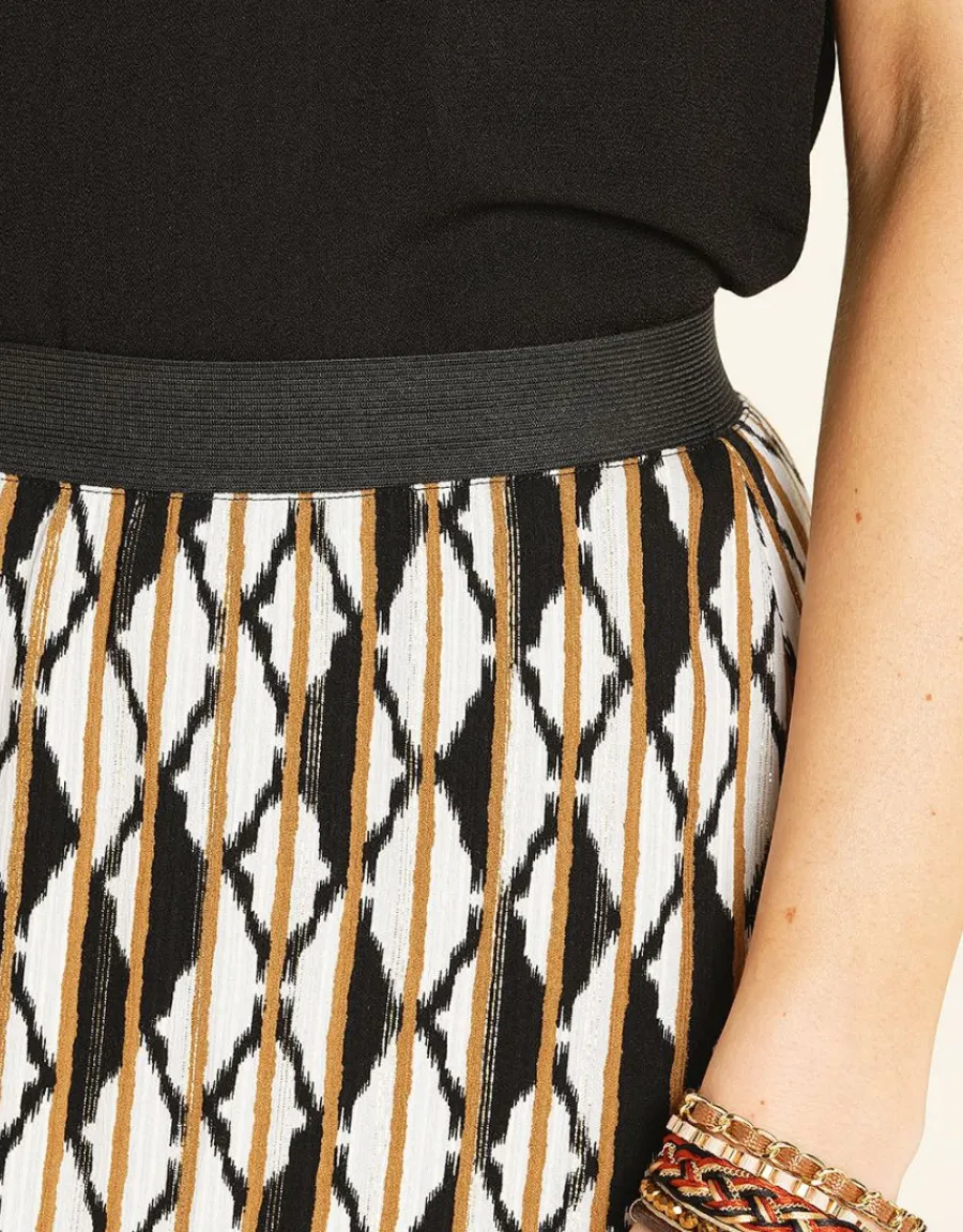 Christine Laure Jupes|Robes & Jupes*Jupon imprimé noir