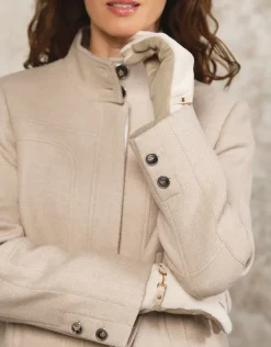 Christine Laure Manteaux|Parkas*Manteau chic laine beige