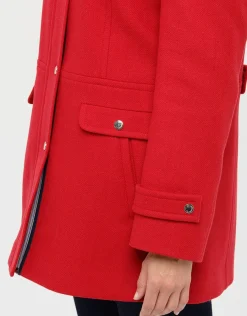 Christine Laure Manteaux|Parkas*Manteau rouge 70% laine
