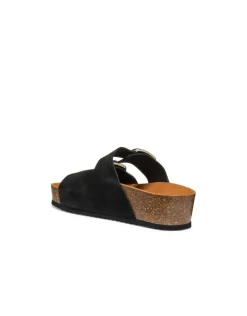 Christine Laure Sandales*Mule compensée cuir noir GEOX