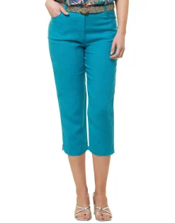 Christine Laure Pantacourts*Pantacourt 100% lin bleu