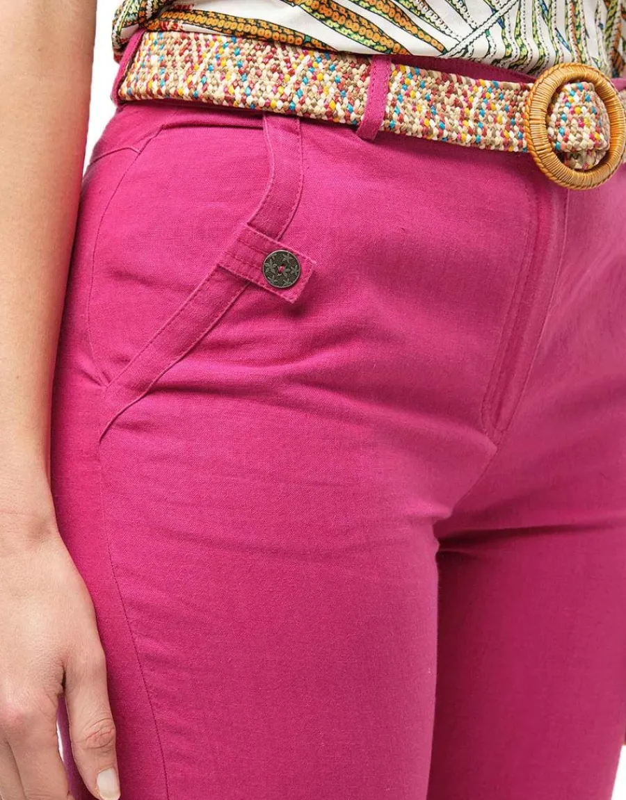 Christine Laure Pantacourts*Pantacourt 100% lin rose