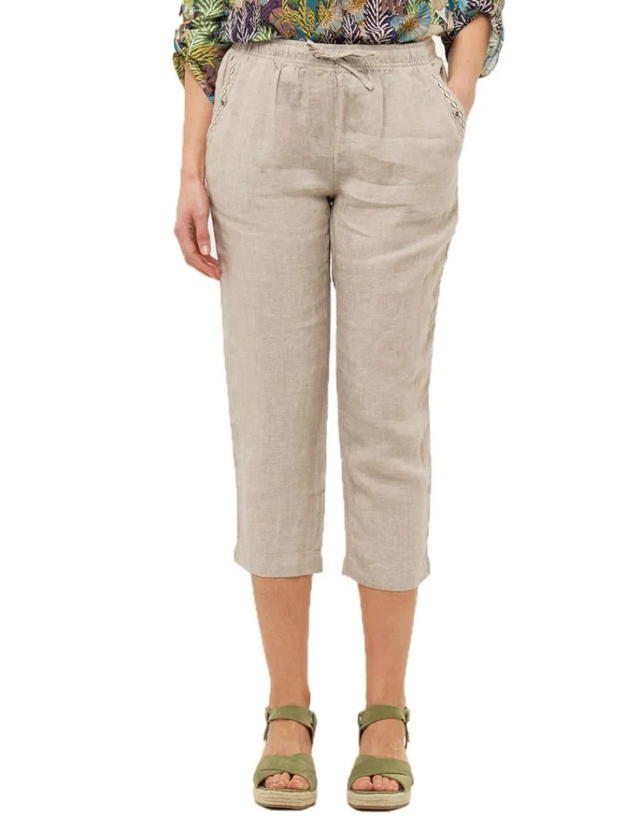 Christine Laure Pantacourts*Pantacourt beige 100% lin