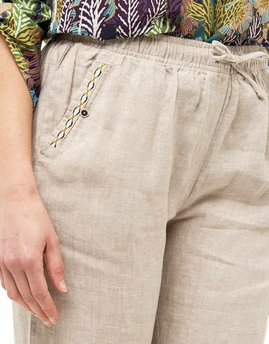 Christine Laure Pantacourts*Pantacourt beige 100% lin