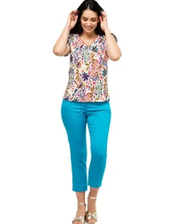 Christine Laure Pantacourts*Pantacourt bleu stretch