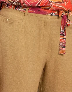 Christine Laure Pantacourts|Pantalons*Pantacourt chic marron