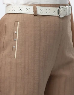 Christine Laure Pantacourts|Pantalons*Pantacourt coton beige