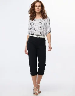 Christine Laure Pantacourts|Pantalons*Pantacourt coton noir