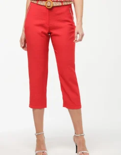 Christine Laure Pantacourts*Pantacourt droit rouge