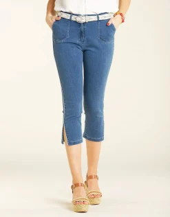 Christine Laure Pantacourts|Jeans*Pantacourt en jean brut
