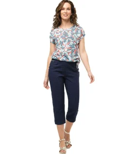 Christine Laure Pantacourts*Pantacourt fluide bleu