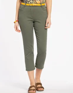 Christine Laure Pantacourts|Pantalons*Pantacourt kaki stretch