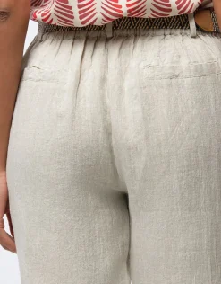 Christine Laure Pantalons|Pantacourts*Pantacourt lin beige