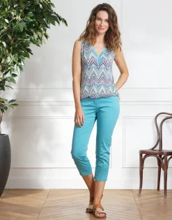 Christine Laure Pantacourts*Pantacourt stretch bleu