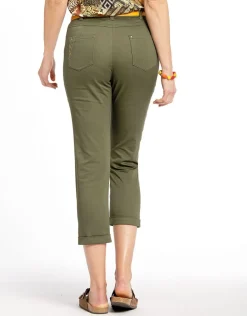Christine Laure Pantacourts|Pantalons*Pantacourt stretch kaki