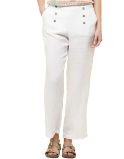 Christine Laure Larges|Pantalons*Pantalon 100% lin blanc