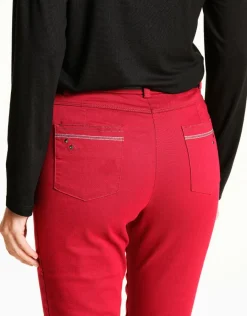 Christine Laure Ajustés|Pantalons*Pantalon 5 poches rouge