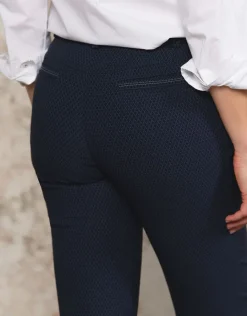 Christine Laure Ajustés|Pantalons*Pantalon bleu fantaisie